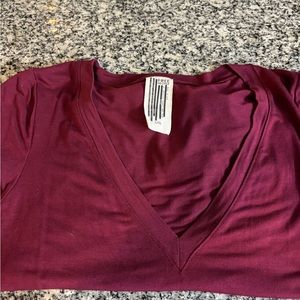 Free people body suit burgundy